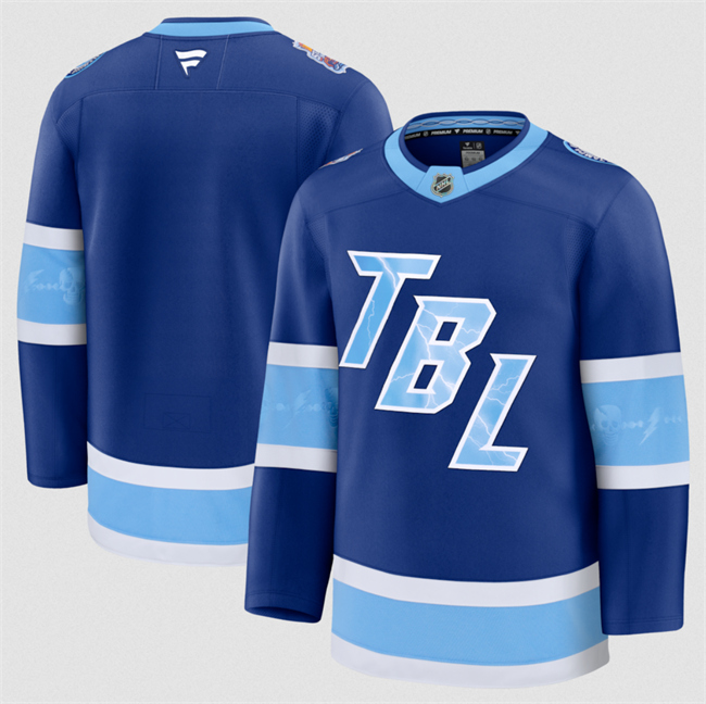 Men's Tampa Bay Lightning Blank Blue 2026 Stadium Series Stitched Jersey